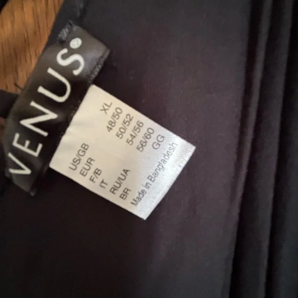 VENUS black cold shoulder top with Strappy Neckline - Picture 3 of 3